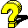 A question mark, with a drop-shadow.